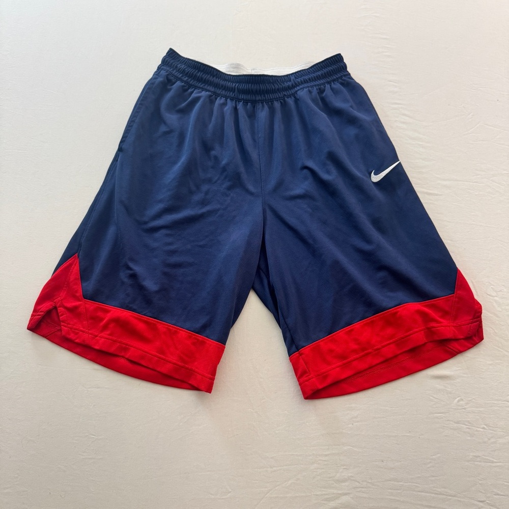 Nike Men's Athletic Shorts in Navy and Red